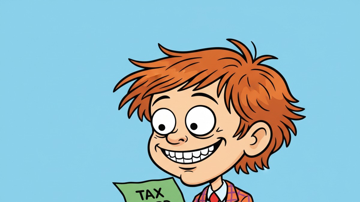 Karikatura: porezna kartica i izračun poreza